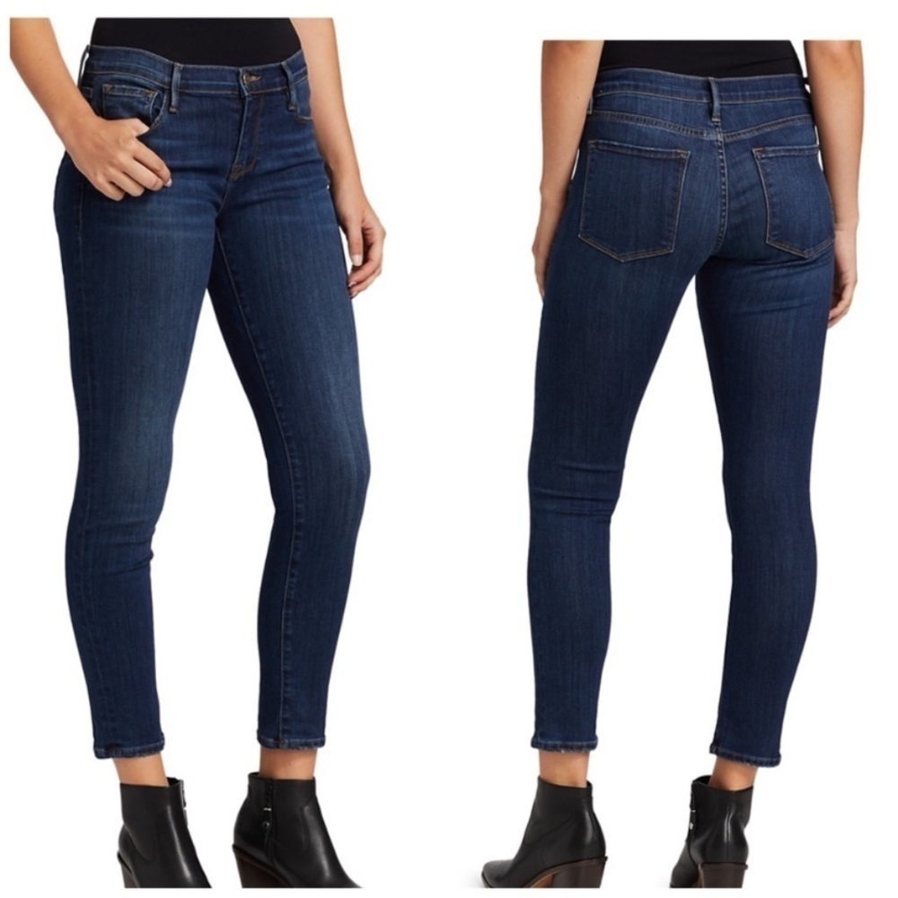 NWT FRAME Le Garçon Mid Rise Medium Wash Straight Leg Denim - Picture 1 of 11